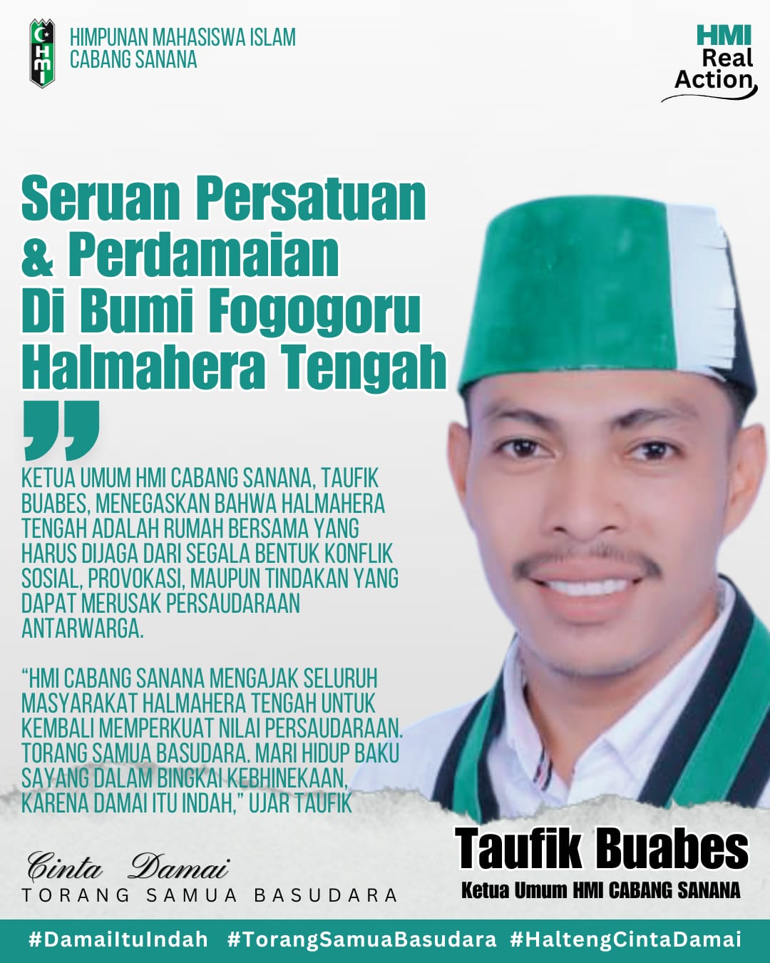 Konflik Halteng: HMI Cabang Sanana Serukan Perdamaian